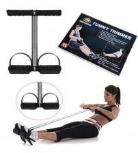 Sit Up Pull Rope Spring Tension Foot Pedal Abdomen Leg Exerciser Tummy Trimmer Stretching Slimming Training Black